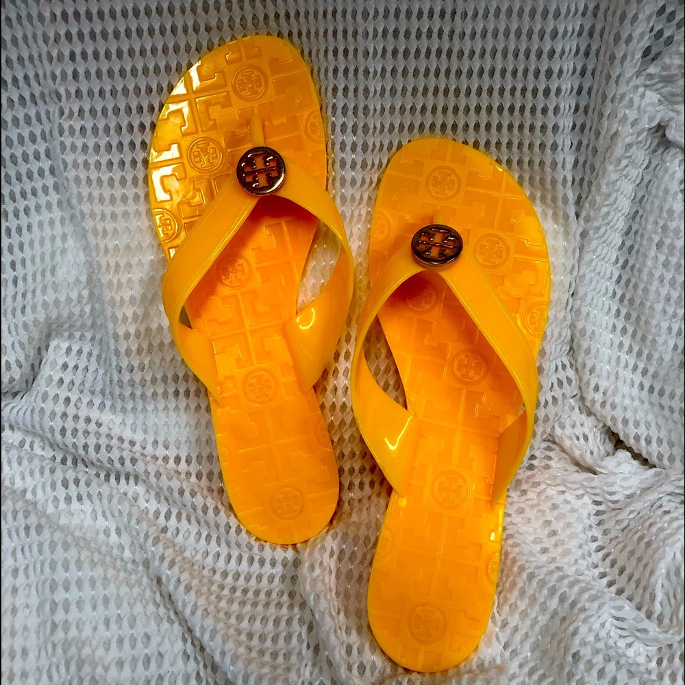 Tory Burch jelly sandals in buttercup 9